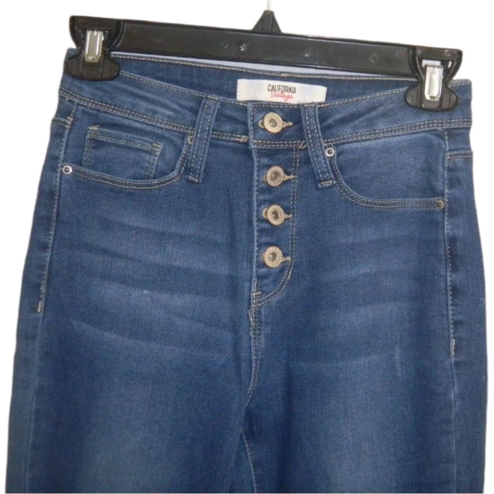 CALIFORNIA NWT Vintage 4Button Closure Denim Jeans Distressed Knees 3/26 - Picture 2 of 4